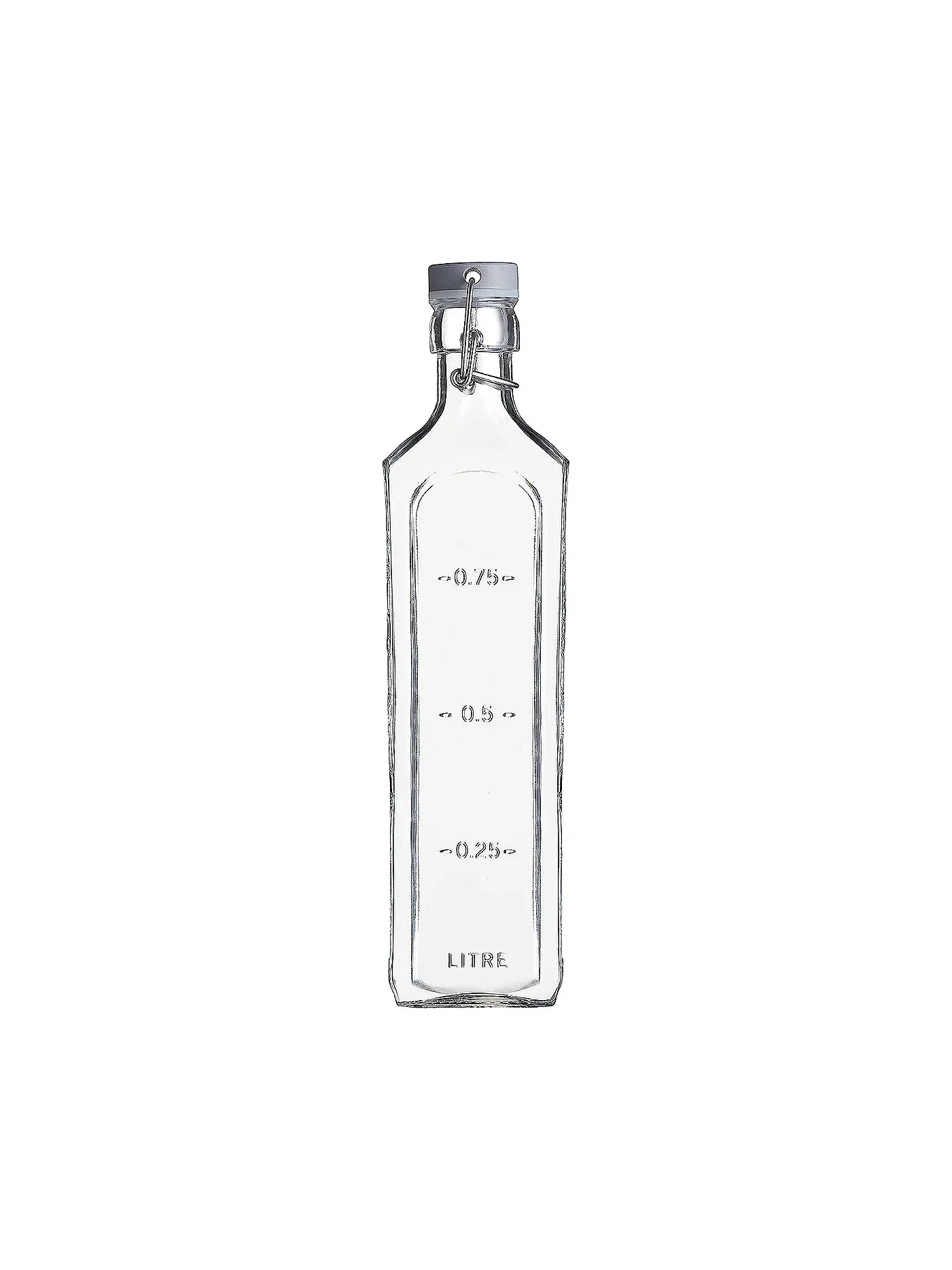 KILNER | Glasflasche mit Bügelverschluss 1l eckig Glas | 